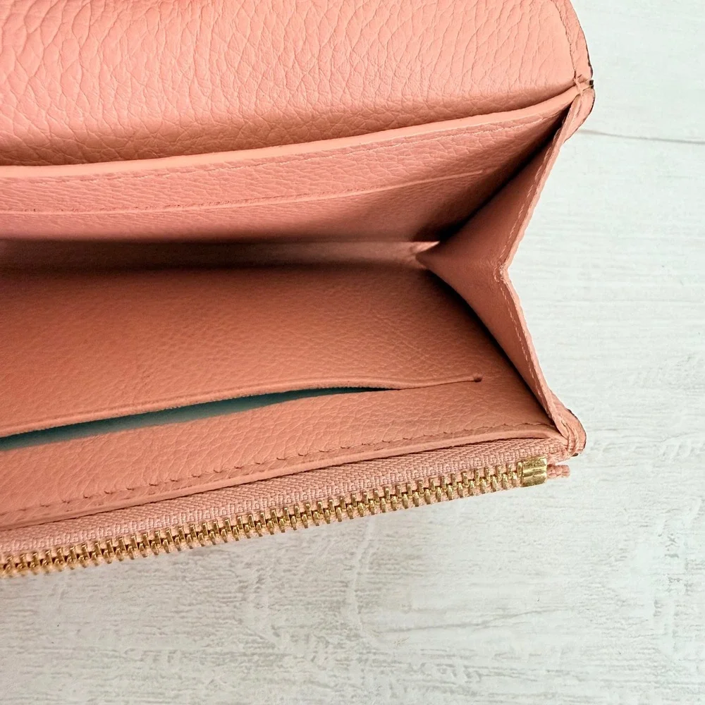 Louis Vuitton Rosalie Coin Purse Peach Pink Monogram Empreinte Leather Wallet